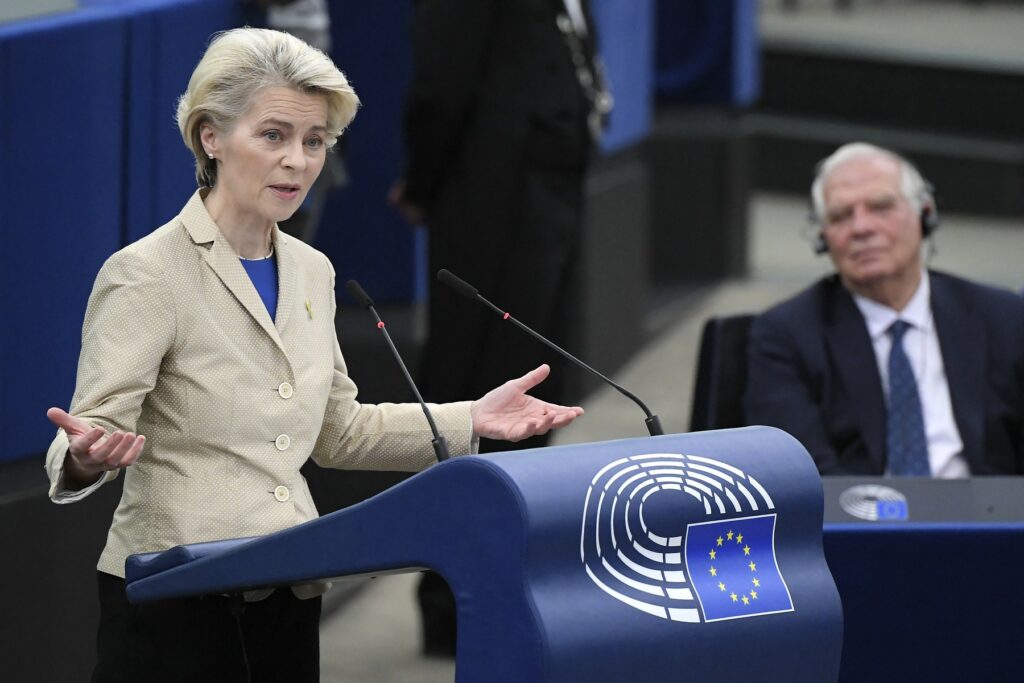 Ursula von der Leyen v evropskem parlamentu