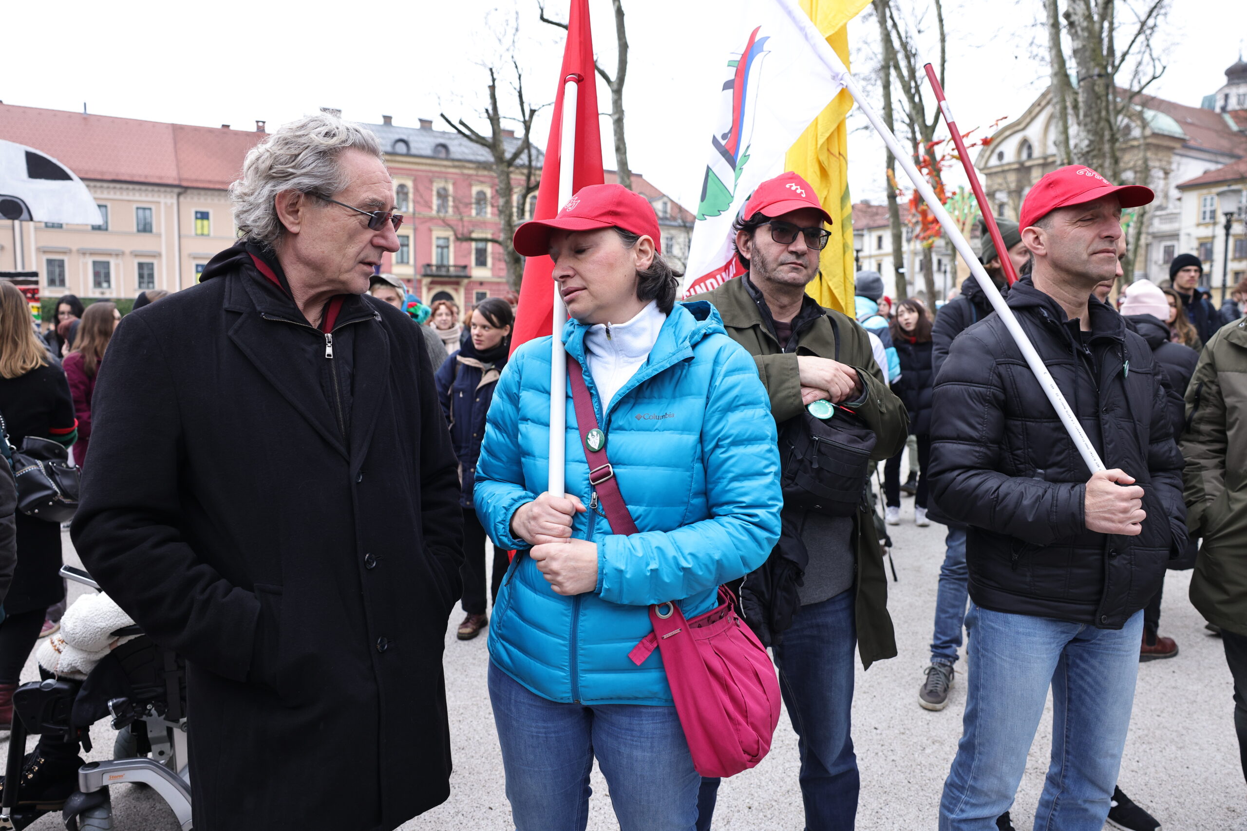 Branimir Štrukelj na protestu za podnebno praviènost