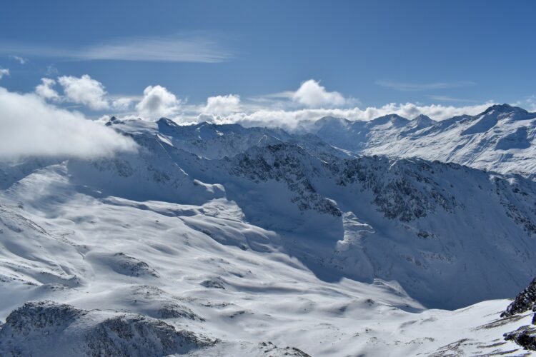 sneg v avstrijskih gorah