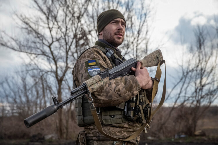 Ukrajinski vojak v Donecku