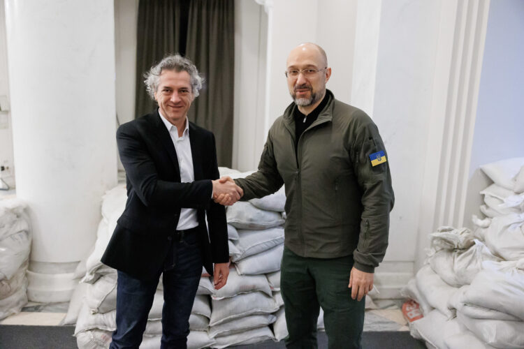Robert Golob, Denis Šmihal, obisk v Ukrajini