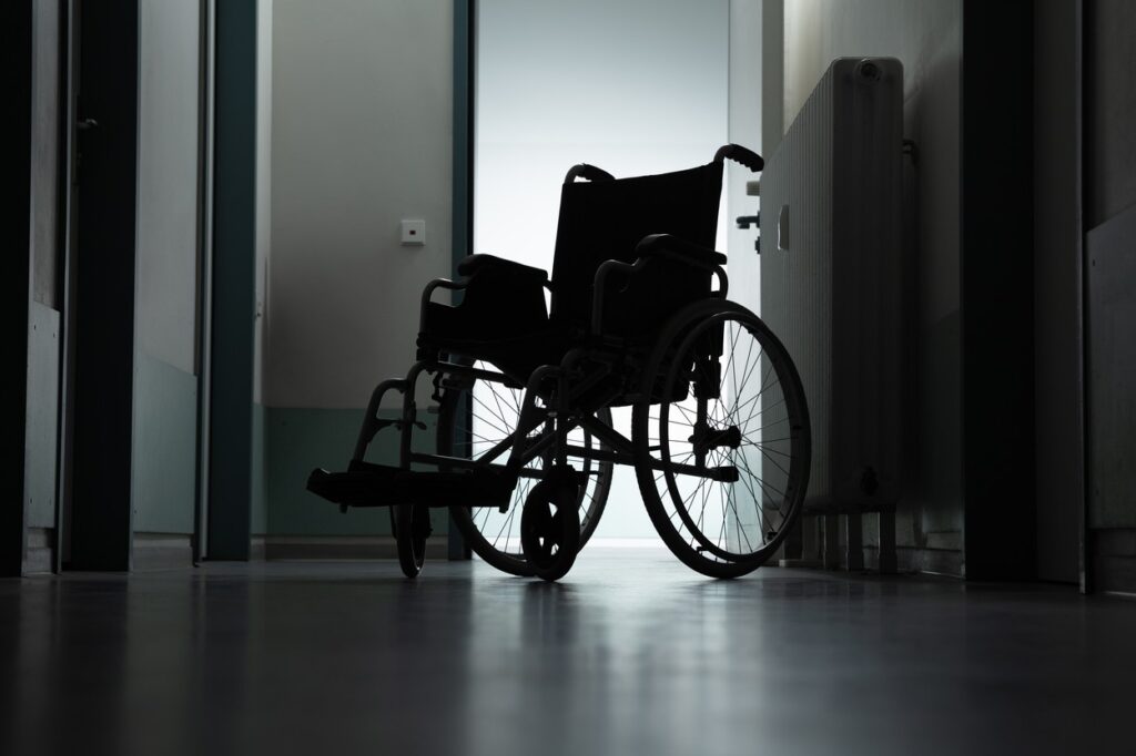 evtanazija, invalidski voziček