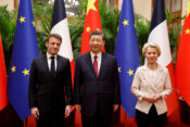 Emmanuel Macron, Ši Džinping in Ursula von de Leyen