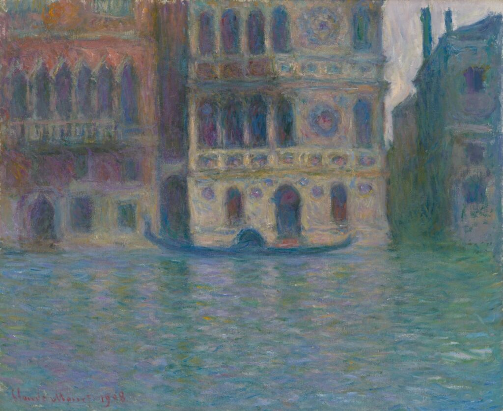 slika Claudea Moneta, Palazzo Dario v Benetkah