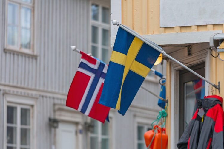 Švedska in norveška zastava