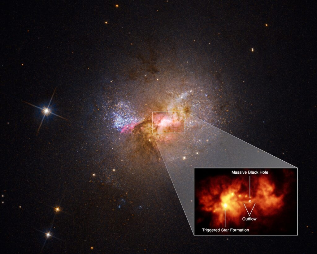 črna luknja formiranje zvezde teleskop Hubble