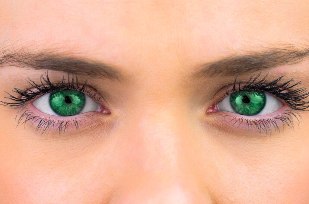 zelene oči