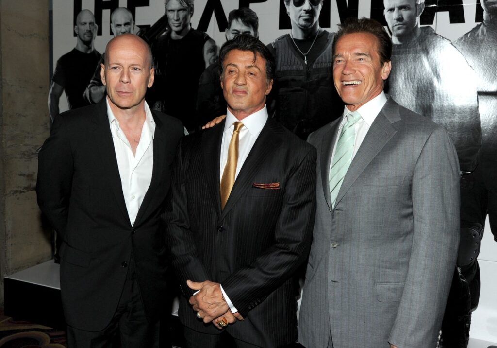 Arnold Schwarzenegger, Sylvester Stallone, Bruce Willis