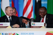 Vladimir Putin in Cyril Ramaphosa