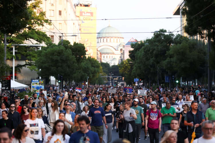 Protest v Beogradu 3. junij