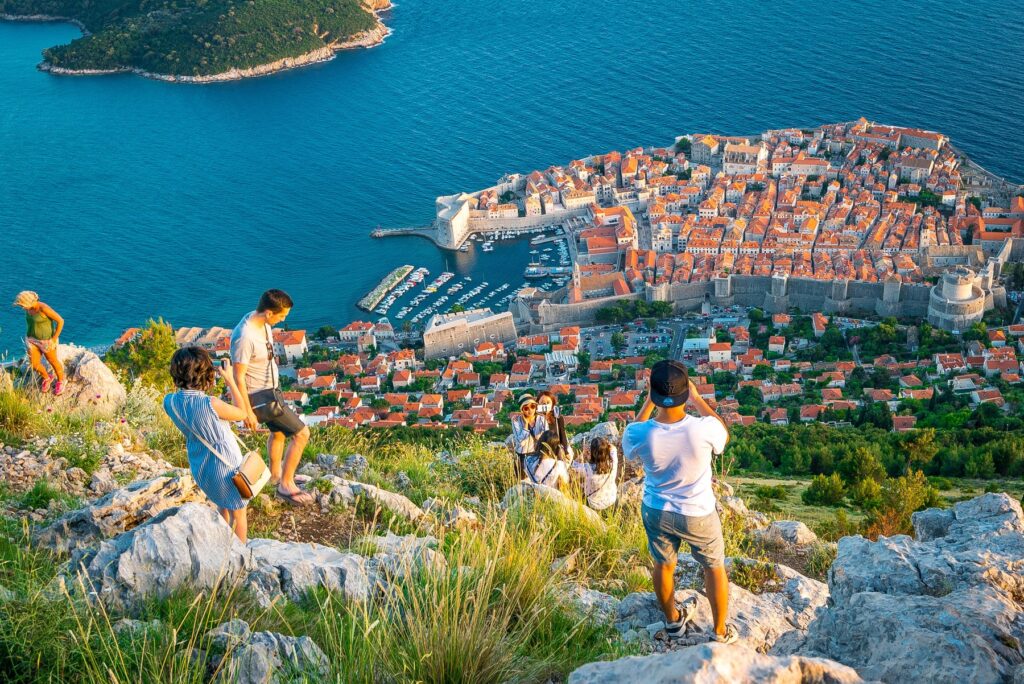 Dubrovnik, Hrvaška, Dalmacija, turizem, turisti, Srđ