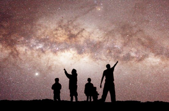 družina, vesolje, zvezde, galaksija