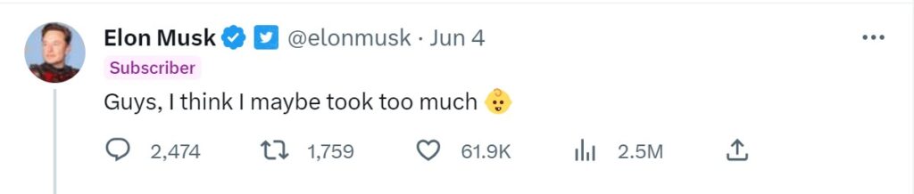 Elon Musk, Twitter, odgovor