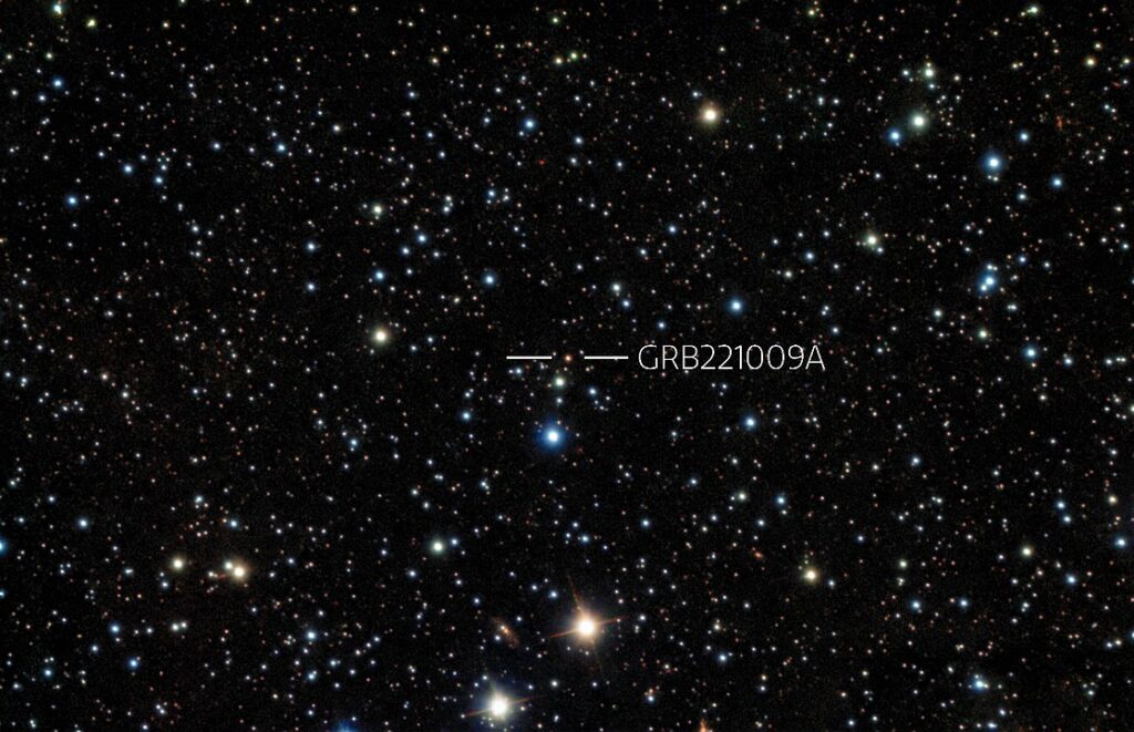 GRB221009A, gama izbruh, vesolje