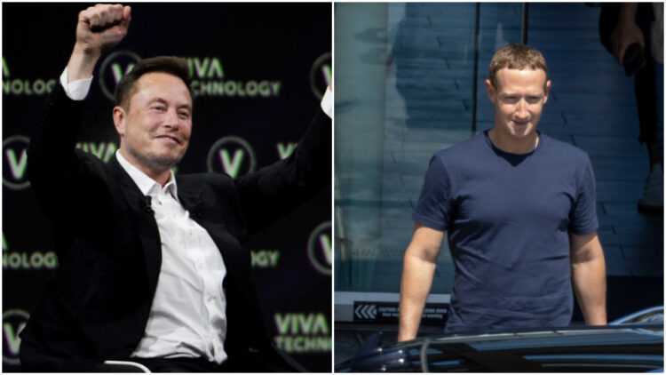 Elon Musk in Mark Zuckerberg