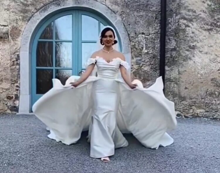 Alenka Košir, poroka, poročna obleka