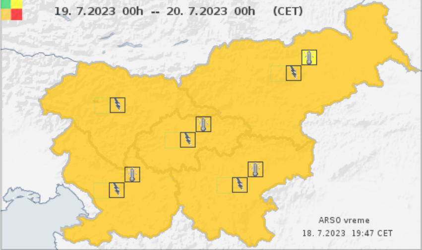 Vreme, opozorilo