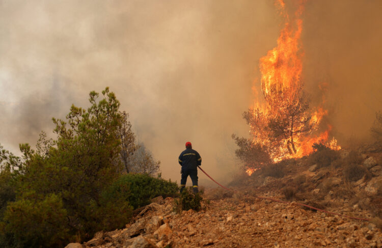 gozdni požar v Grčiji