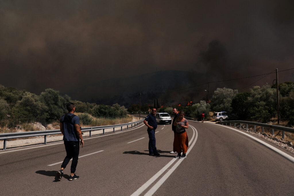 gozdni požar v Grčiji