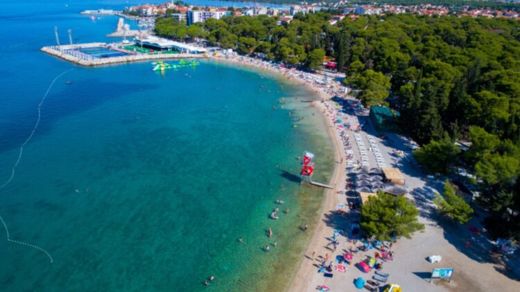 Biograd na moru, Hrvaška, Jadransko morje, plaža Dražica