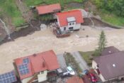 Luče, poplave 2023, poplava, posnetek iz helikopterja, policija
