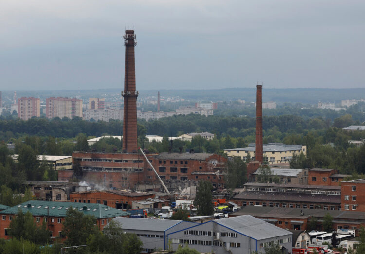 Eksplozija v tovarni blizu Moskve.