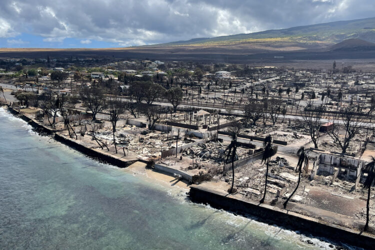 Uničenje po požarih na Havajih