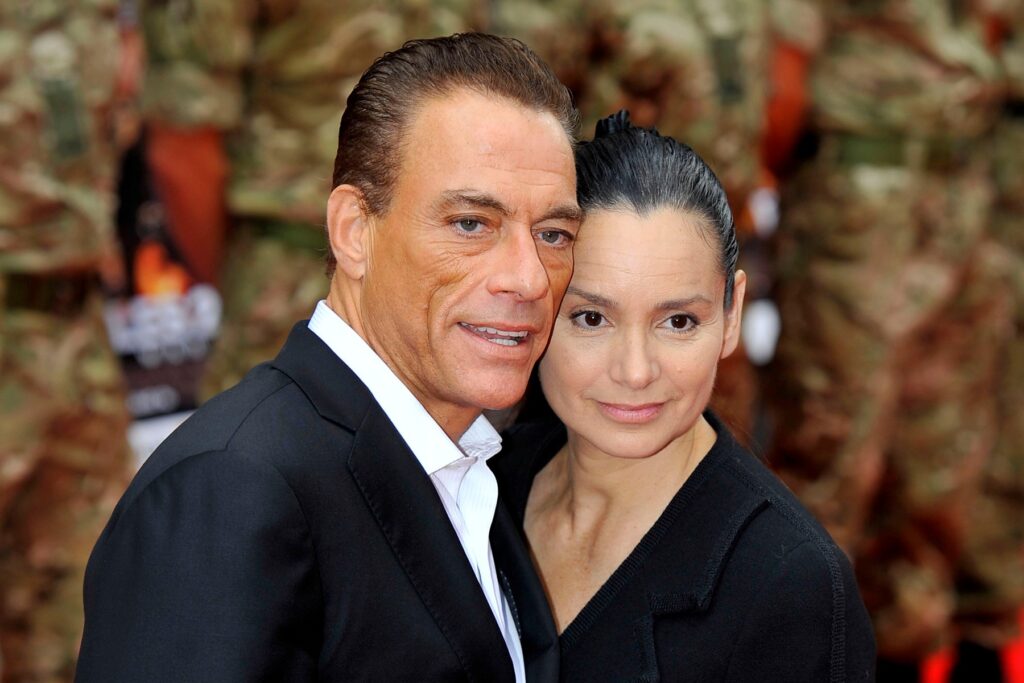 Belgijski igralec Jean-Claude Van Damme s soprogo Gladys Portugues.