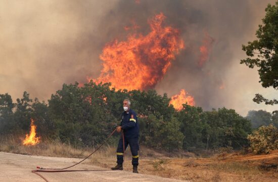 Gozdni požari v bližini mesta Aleksandropolis