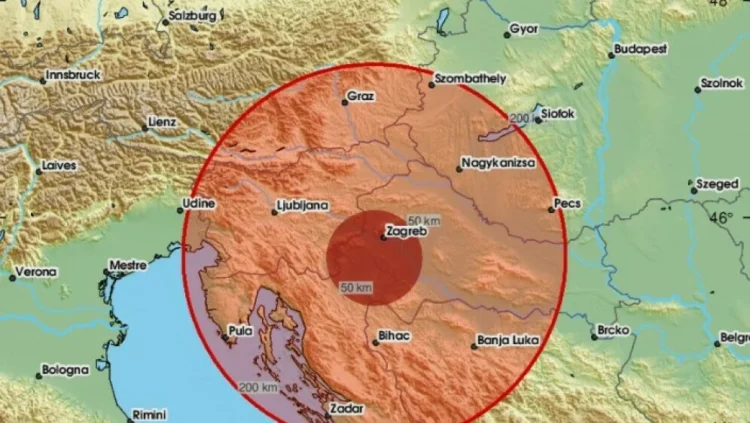 Potres v bližini Karlovca