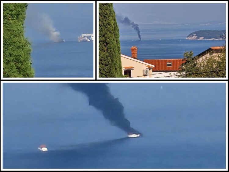 Požar na plovilu v Velih vratih na Hrvaškem