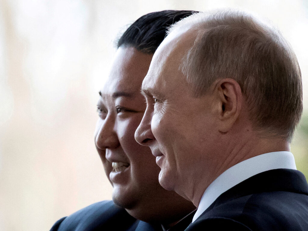 vladimir Putin in Kim Jong Un