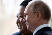 vladimir Putin in Kim Jong Un