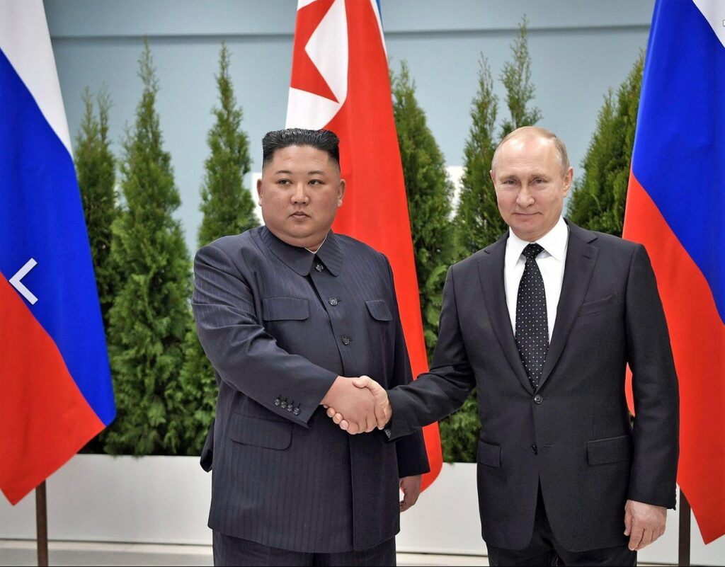 vladimir Putin in Kim Jong Un
