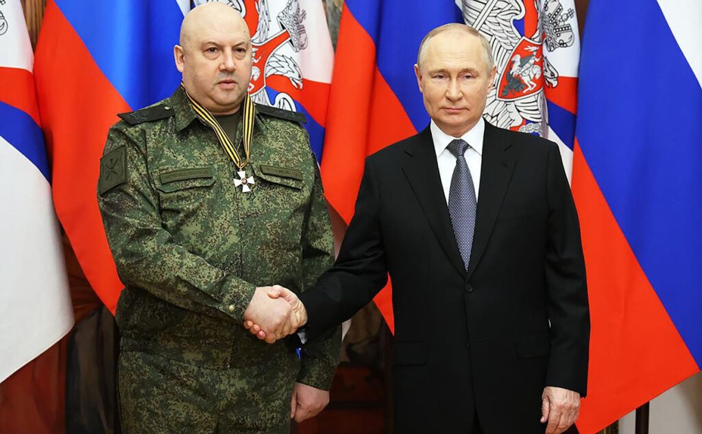 Sergej Surovkin in Vladimir Putin