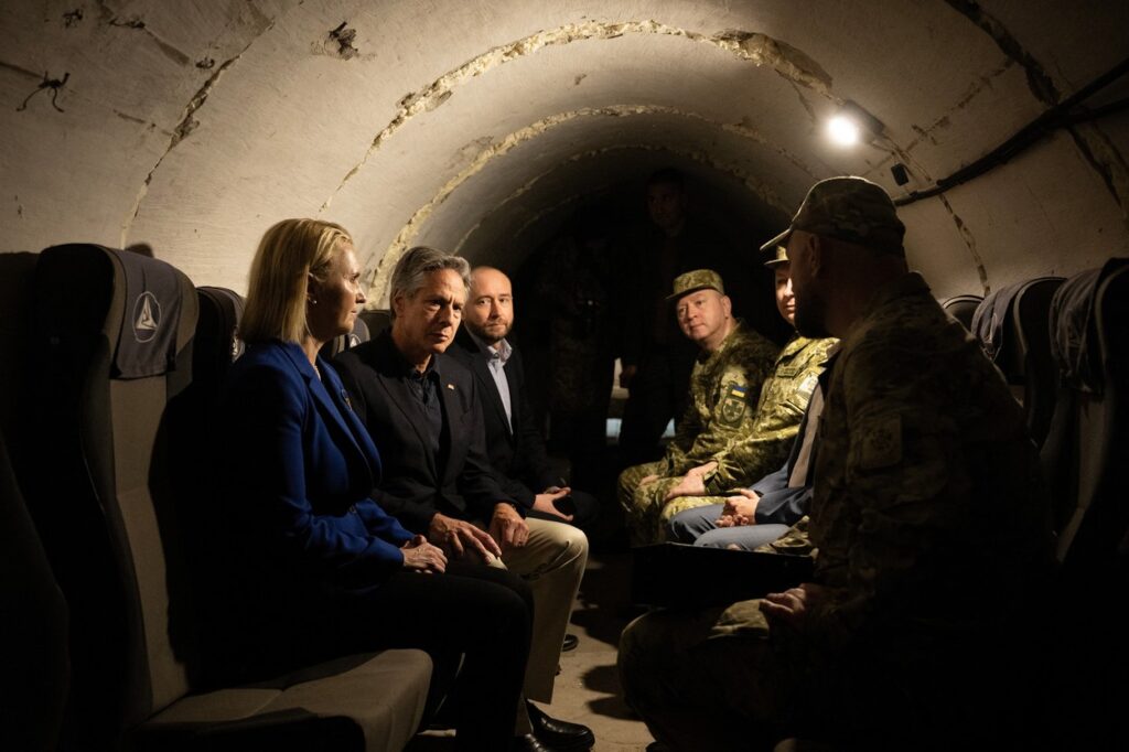 Državni sekretar ZDA Antony Blinken med obiskom v Kijevu. 