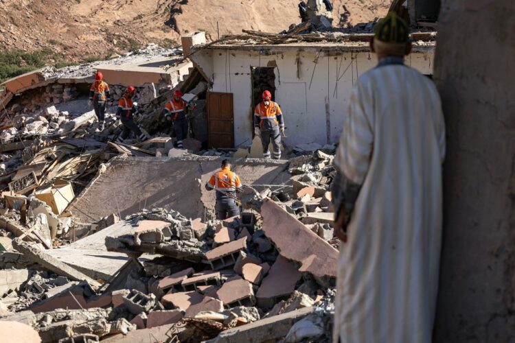 Posledice uničujočega potresa v Maroku.