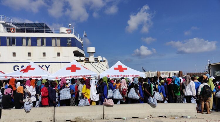 Migranti na otoku Lampedusa