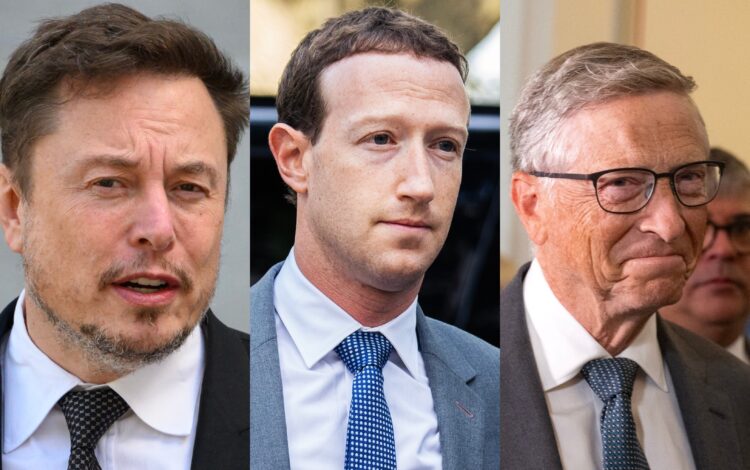 Elon Musk, Mark Zuckerberg, Bill Gates