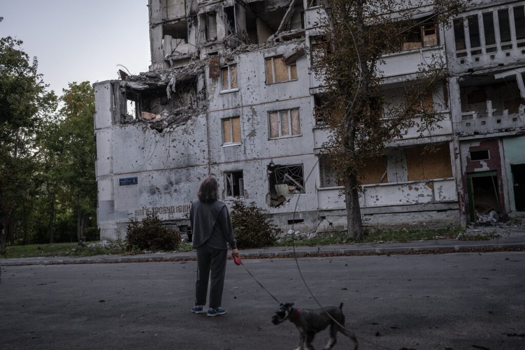 Posledice uničenja v Harkovu.