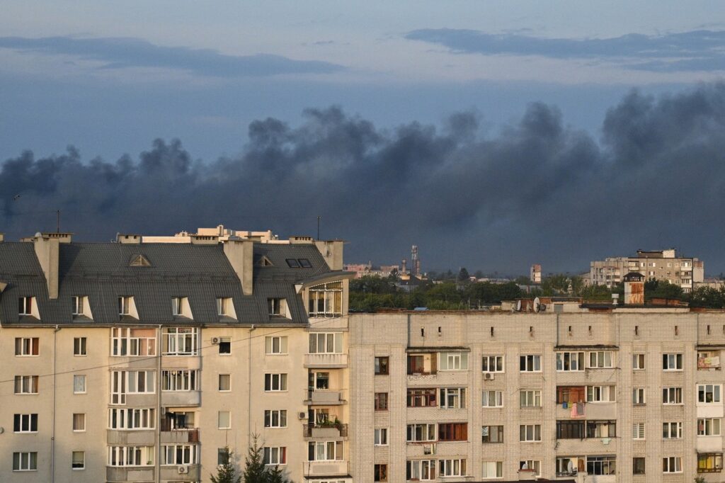 Mesto Lvov je bilo tarča napada z droni. 
