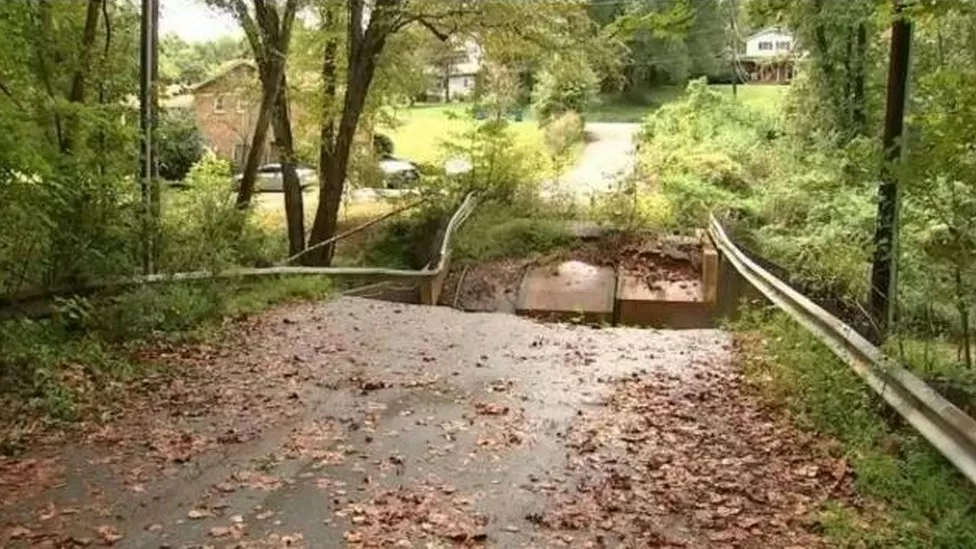 Porušen most v Severni Karolini