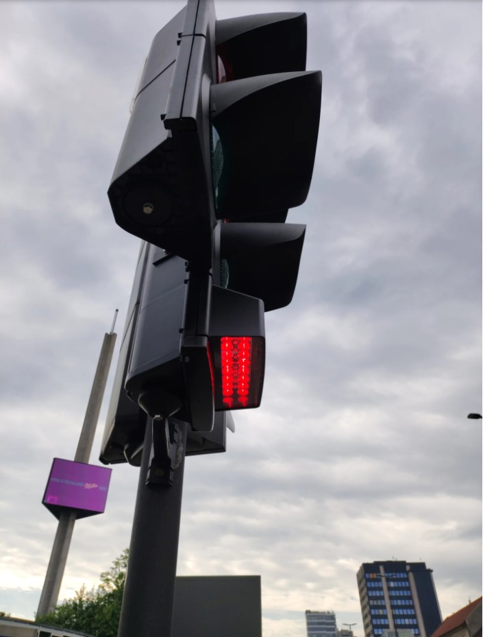 Nov semafor na Dunajski cesti