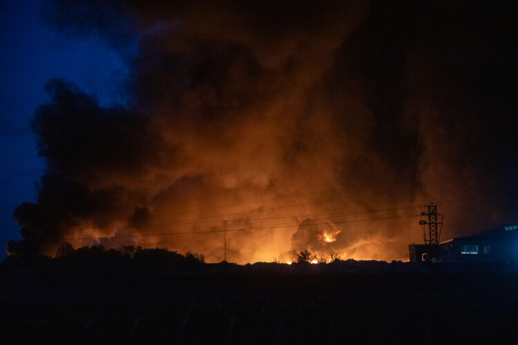 Požar v tovarni plastike v Osijeku