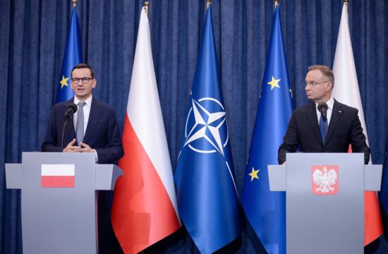 Poljski predsednik in premier Andrzej Duda in Mateusz Morawiecki