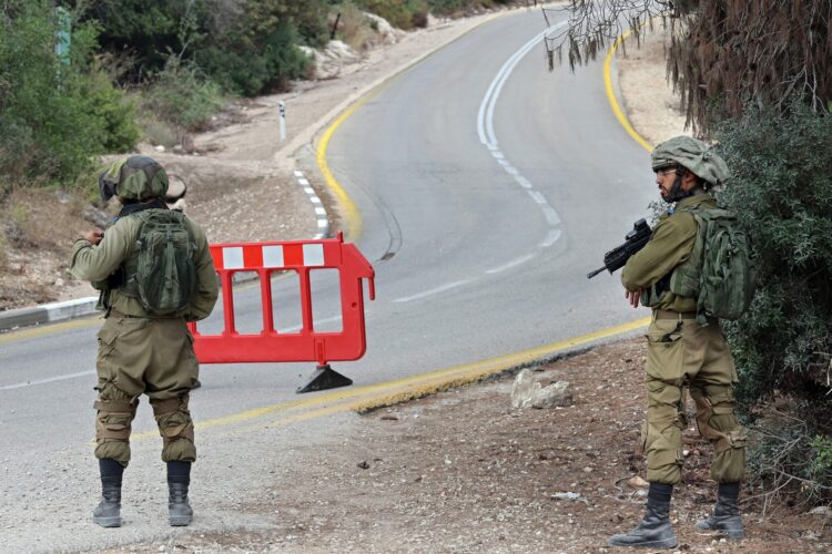 Izraelski vojaki na meji z Libanonom