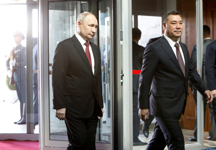 Vladimir Putin na obisku v Kirgizistanu