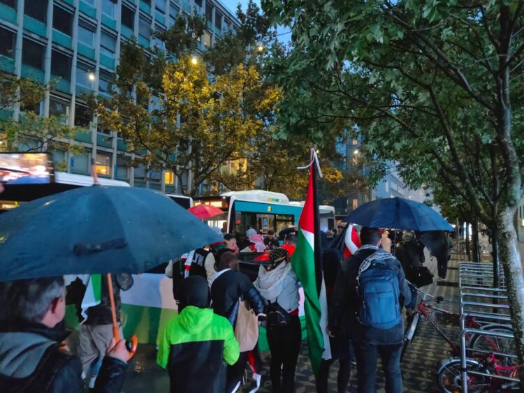 protest v podporo Palestini