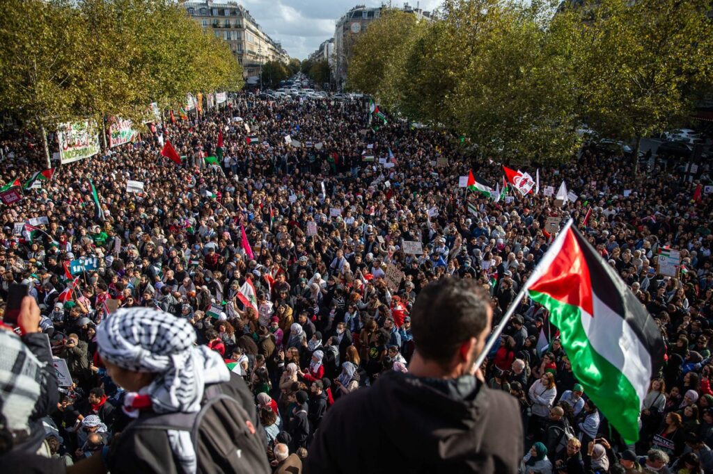 Demonstracije v podporo Palestincem v Parizu