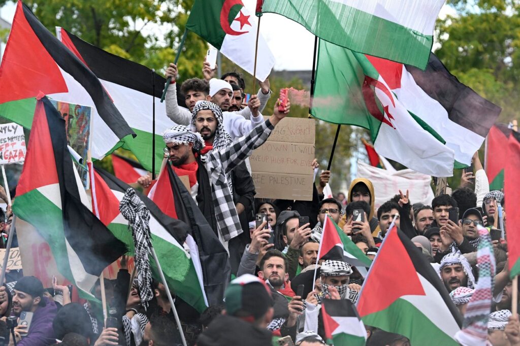 Demonstracije v podporo Palestincem v Bruslju